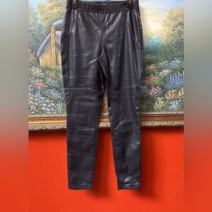 Scoop Black Faux Leather Leggings Women’s Small